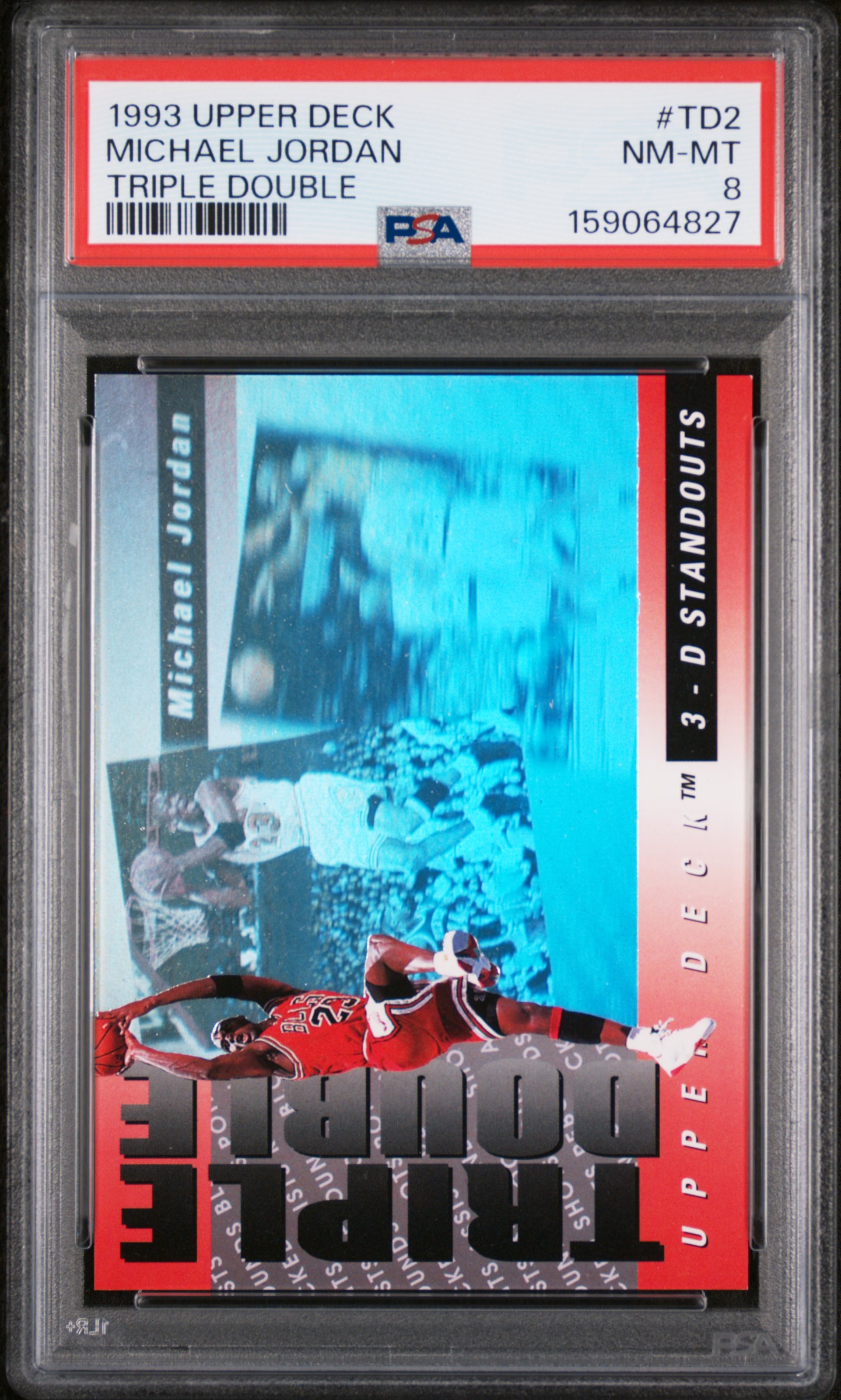 1993 Upper Deck Triple Double Michael Jordan #TD2, PSA 8