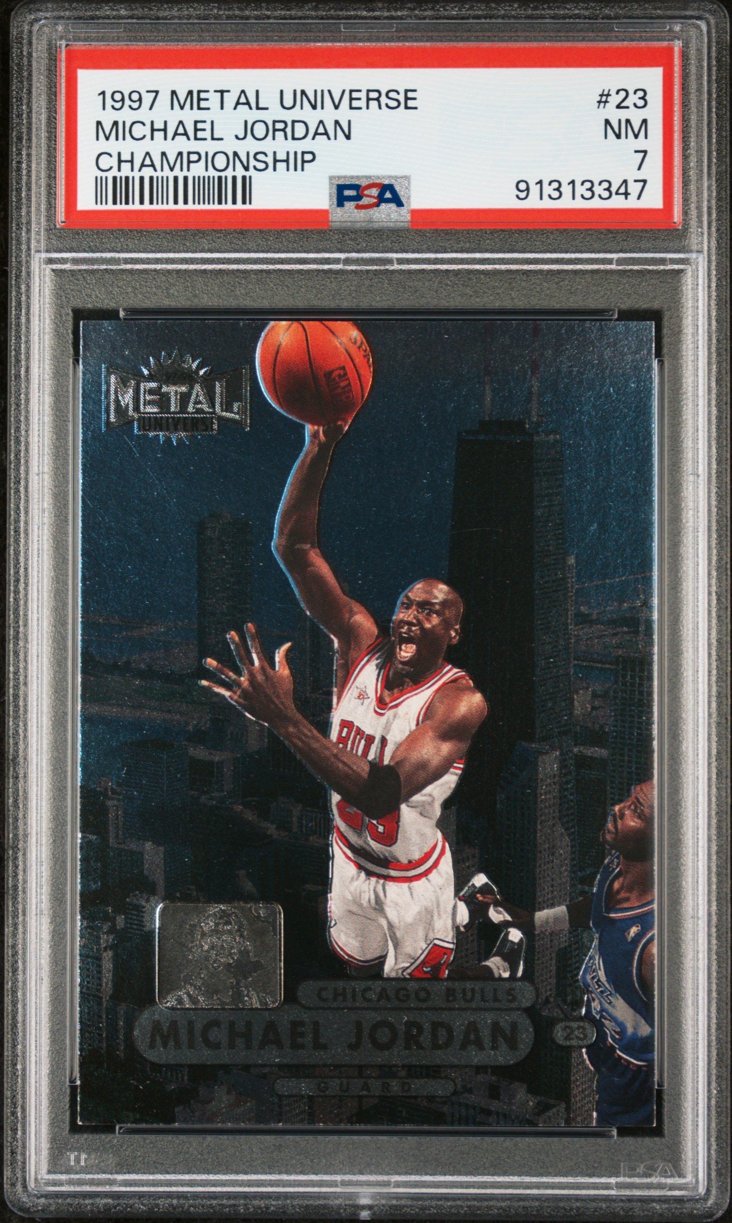 1997 Metal Universe Championship Michael Jordan #23, PSA 7